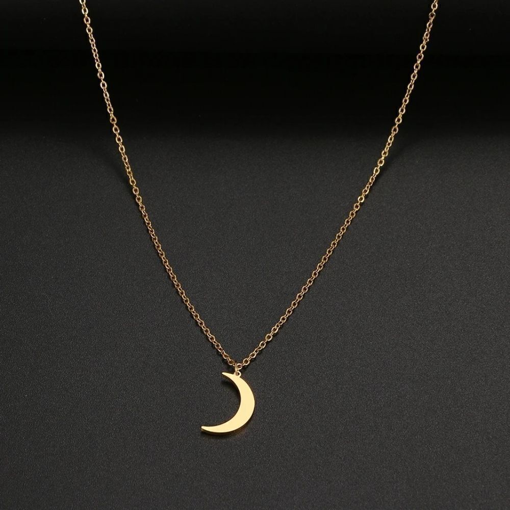 Stainless Steel Moon Necklace
